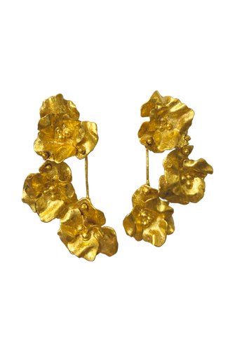Claudette Triple Bloom Earrings