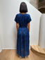 Fiona Long Dress Blue Black Leo