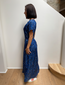 Fiona Long Dress Blue Black Leo