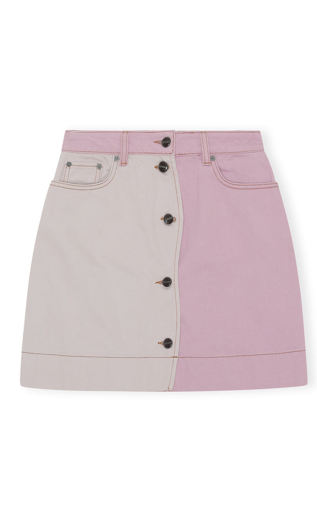 Overdyed Cutline Mini Skirt