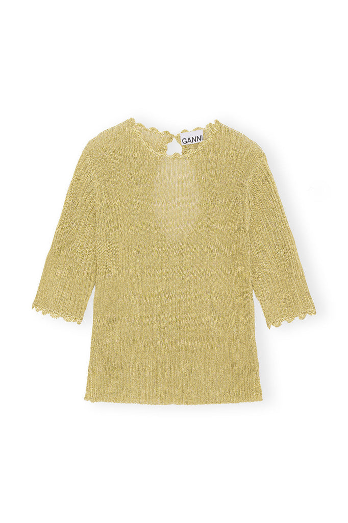 Metallic Open Back Top