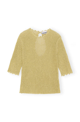 Metallic Open Back Top