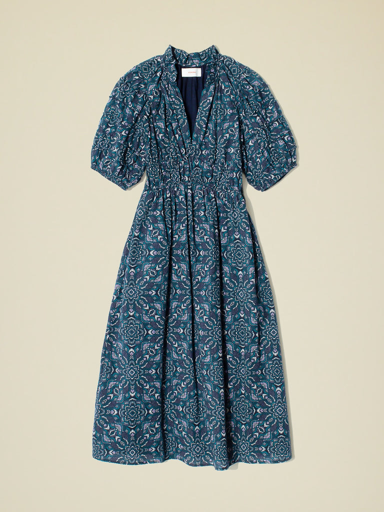 Kara Dress Indigo Flora