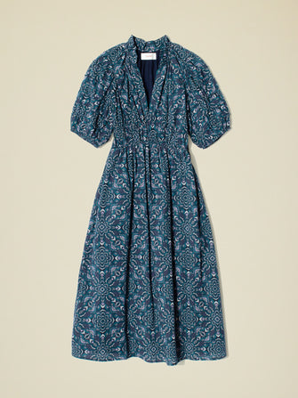Kara Dress Indigo Flora