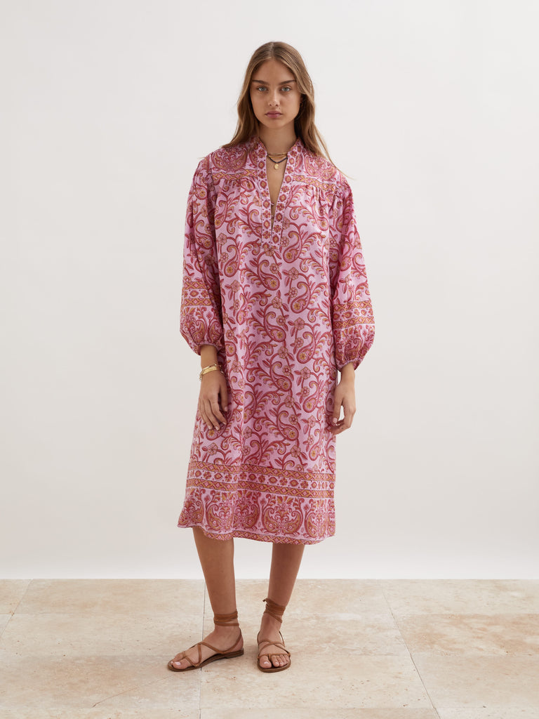 Kiki Nazar Smock Midi Dress