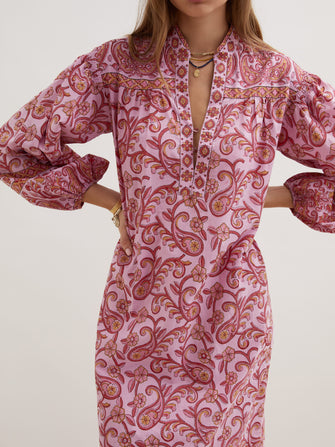 Kiki Nazar Smock Midi Dress