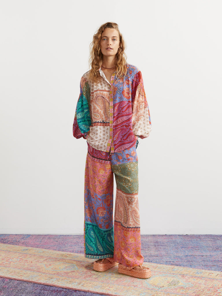 Kaleido Silk Wide Leg pants