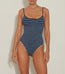 Pamela Swim Navy White Stripe