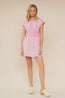 Rosanna Mini Shirred Waist Dress Pink