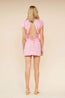 Rosanna Mini Shirred Waist Dress Pink