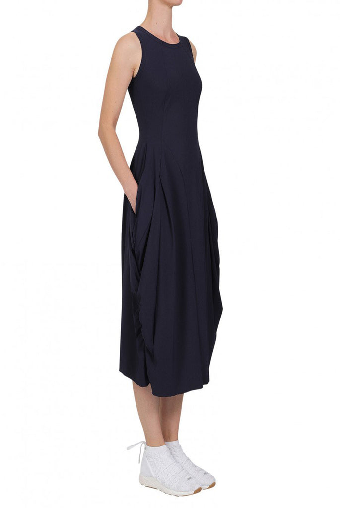 At Length Sleeveless Dress Navy