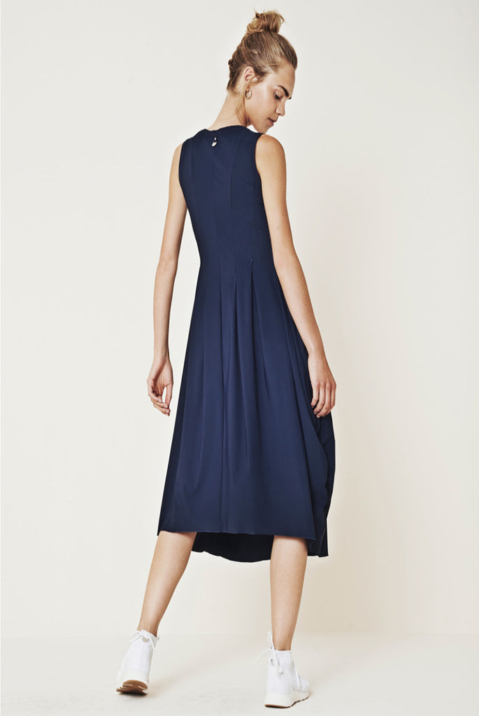At Length Sleeveless Dress Navy