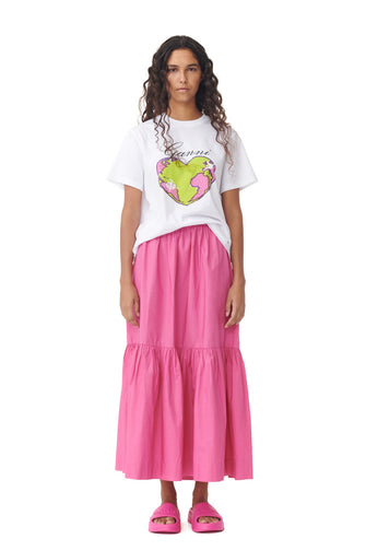 Cotton Poplin Midi Skirt