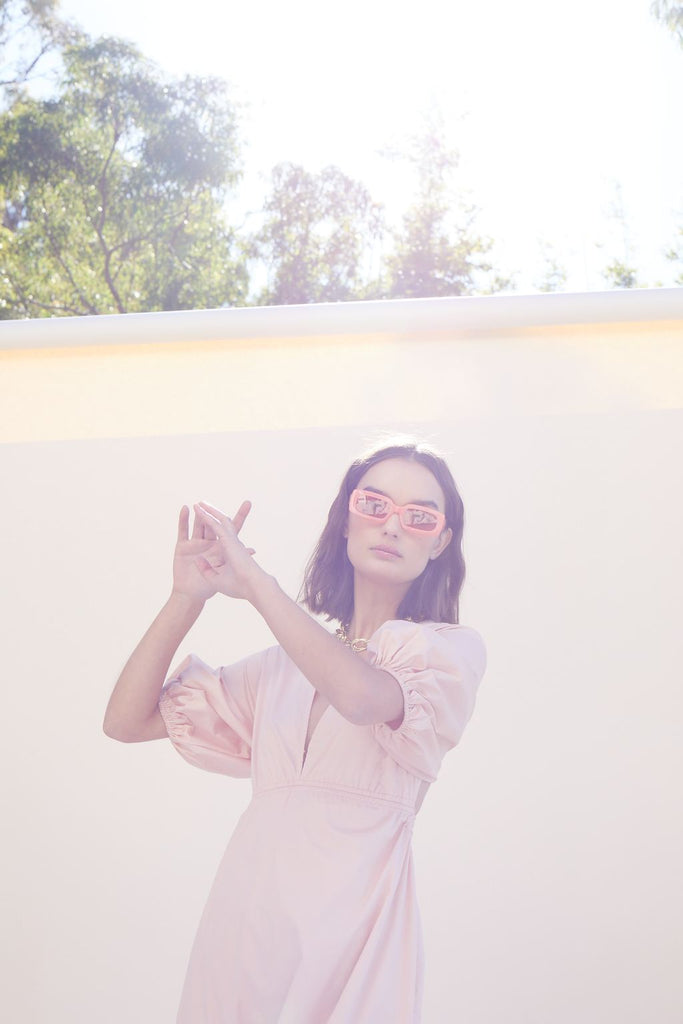 Rosanna Backless Dress Nude Pink