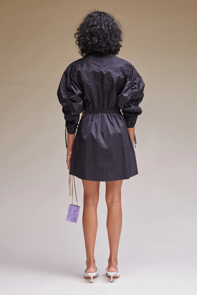 Tali Gathered Sleeve Shirt Dress