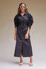 Tali Midi Shirt Dress with Gathered Detail
