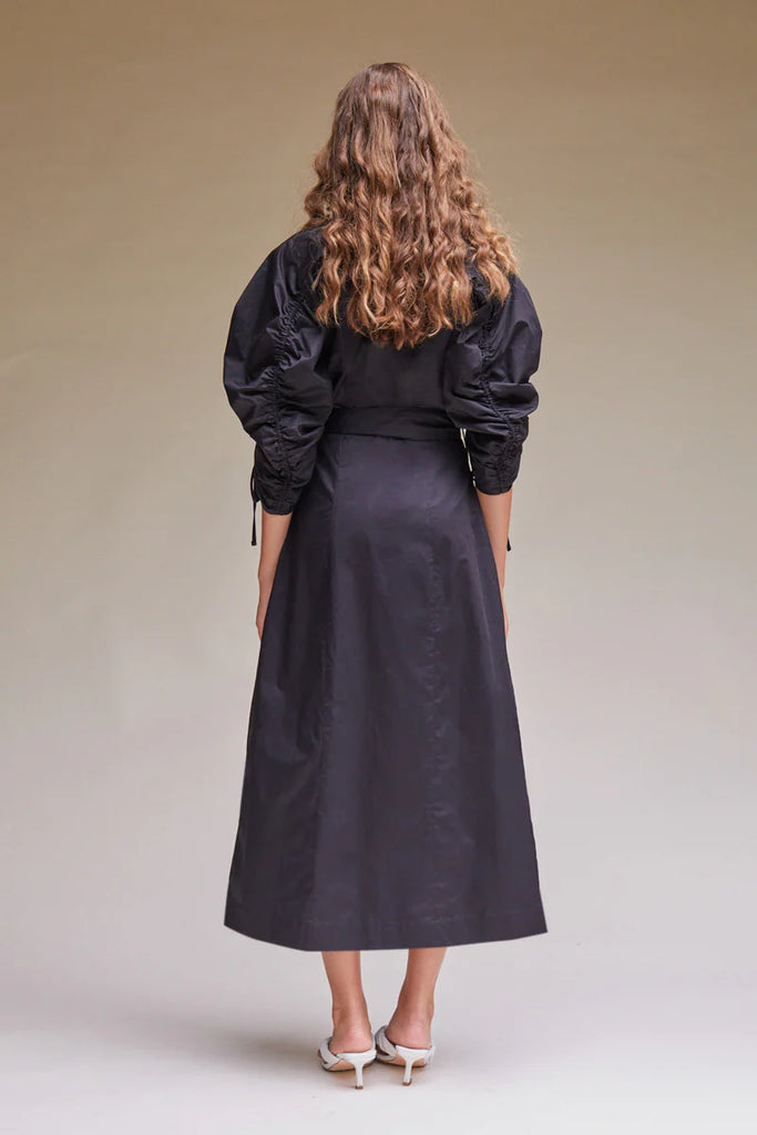 Tali Midi Shirt Dress with Gathered Detail