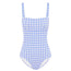 Sky Gingham Bandeau One Piece