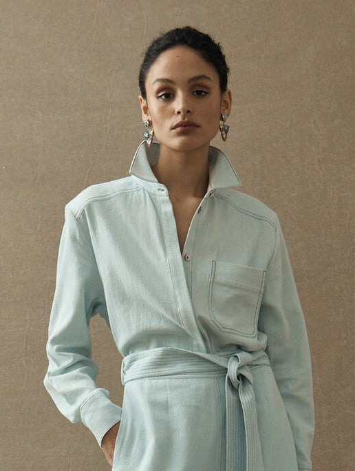 Como Shirt Sun Bleached Organic Denim