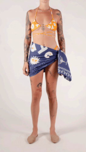 Absurd Bandana Pareo Blue