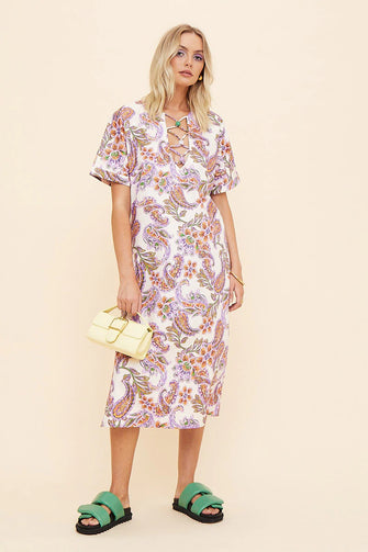 Sienna Midi Kaftan with Neck Detail