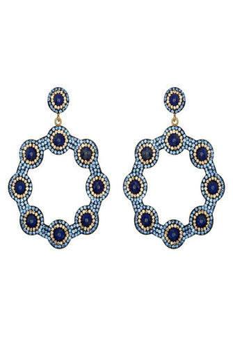 Majolica Lapis Hoop Earrings