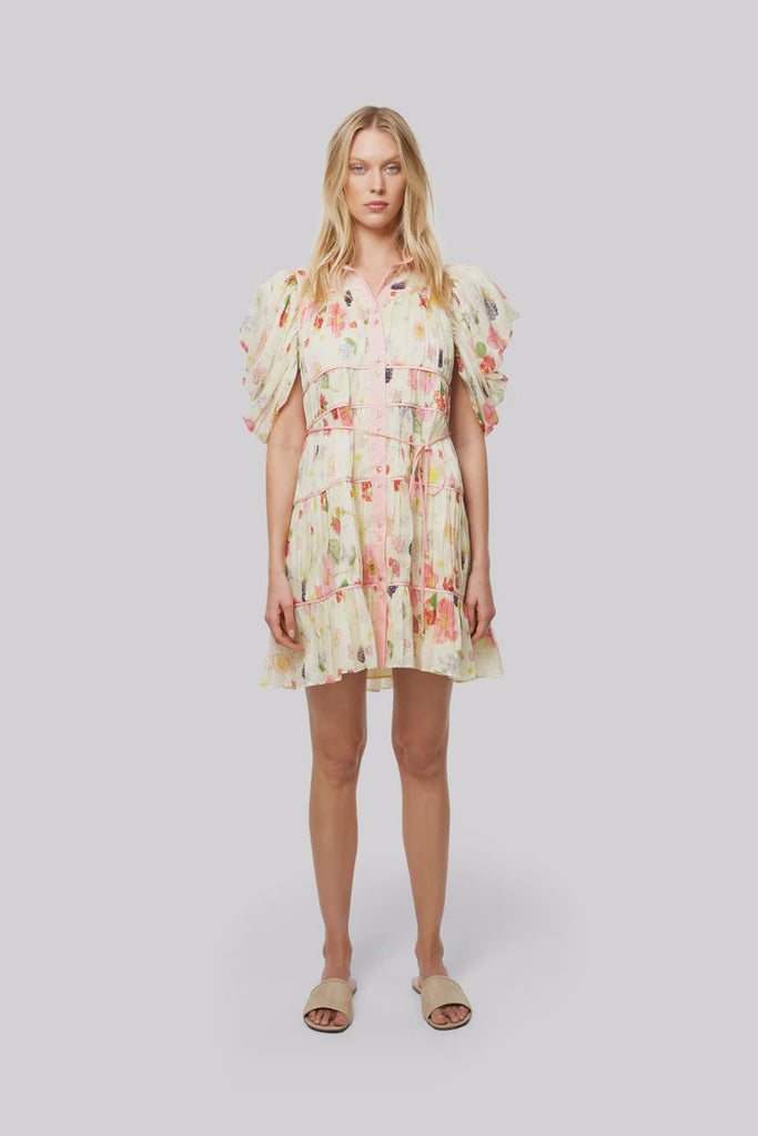 Flora Berry Baby Doll Dress