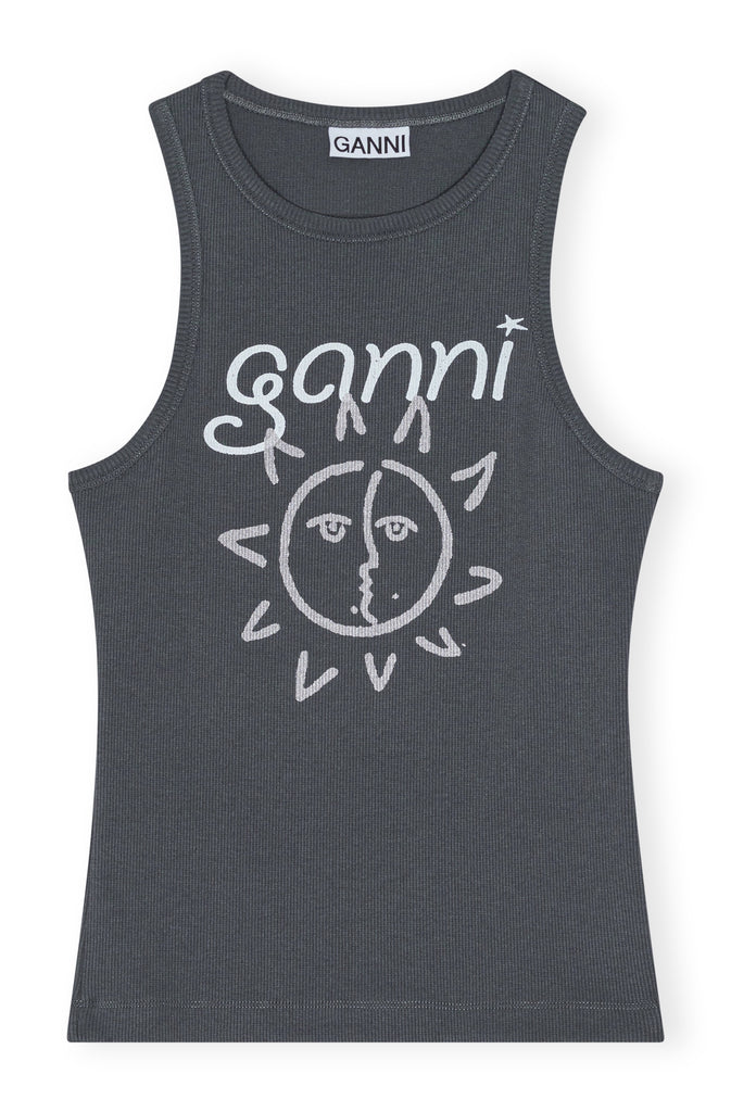 Graphic Sun Rib Tank