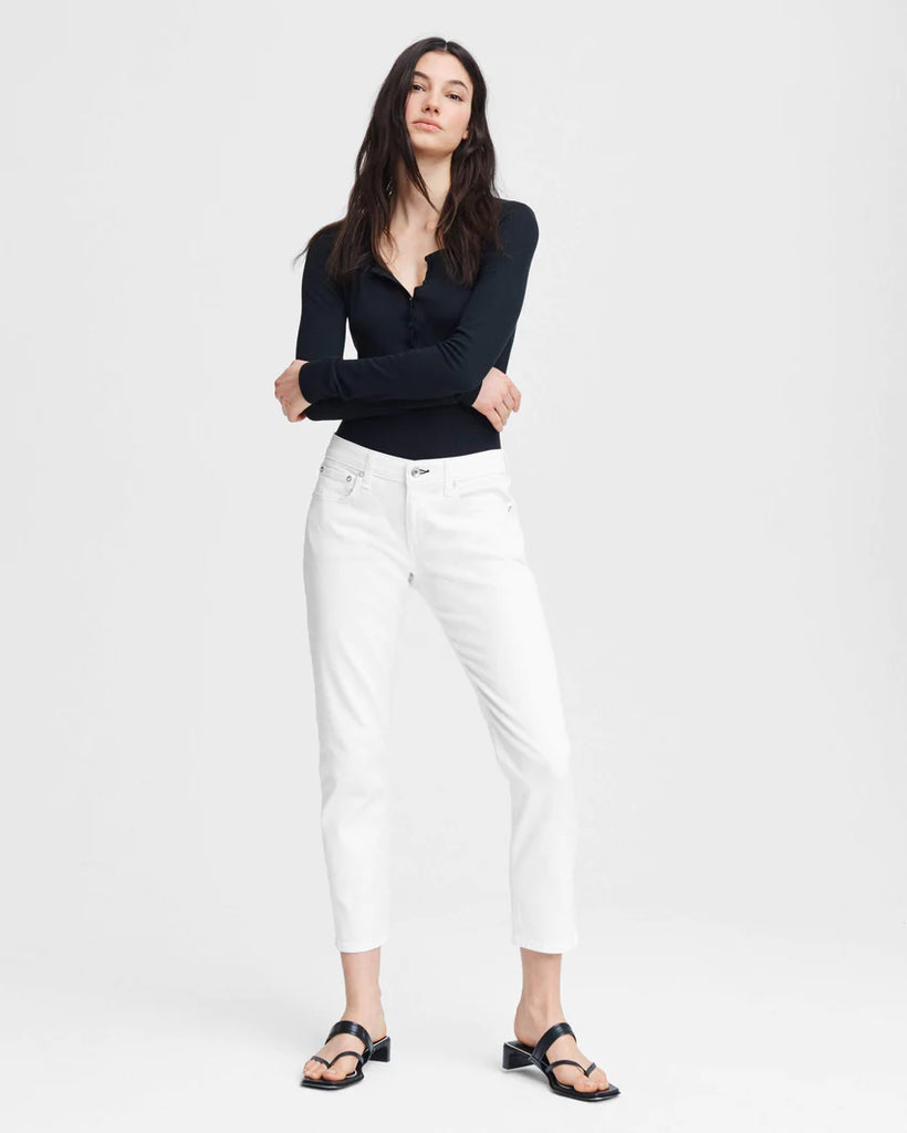 Dre Slim Boyfriend Jean White