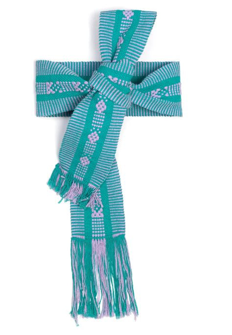 Handwoven Belt Green and Pink