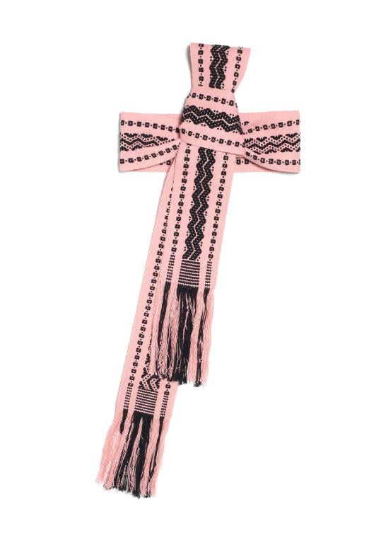 Handwoven Belt Candy Pink Black