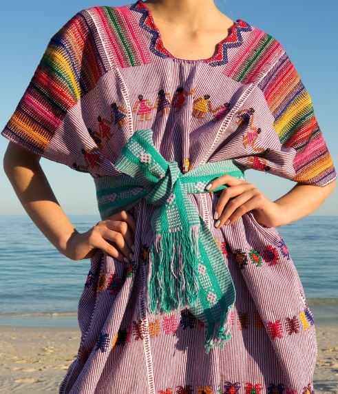 Handwoven Belt Green and Pink