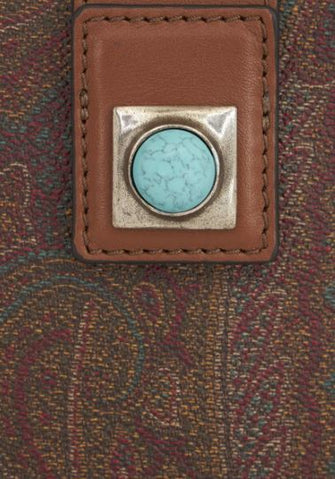 Cross Body Paisley Phone Holder Turqoise