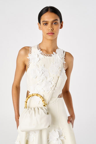 Gretel Mini Top Handle Bag Cream