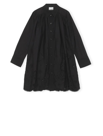 Broderie Anglaise Mini Shirt Dress