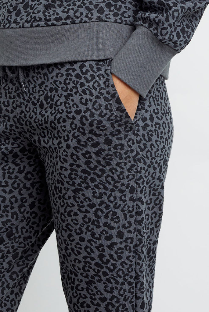 Kingston Pant Charcoal Mini Cheetah