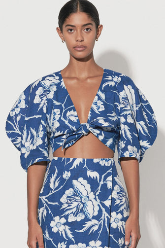 Navya Top Navy White