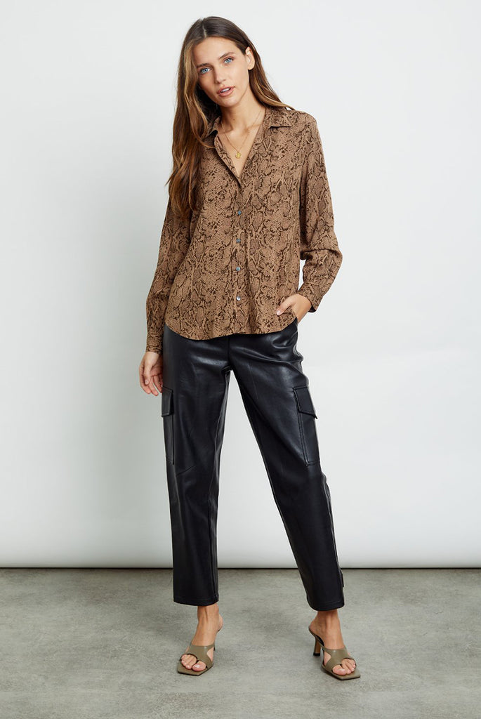 Noemi Brown Snakeskin