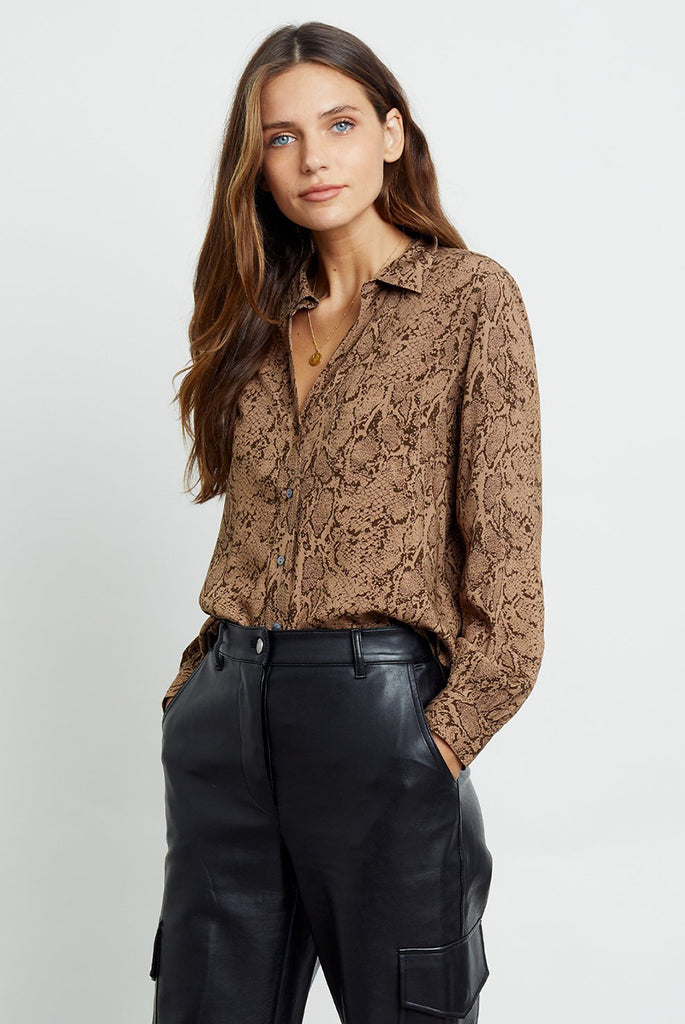 Noemi Brown Snakeskin