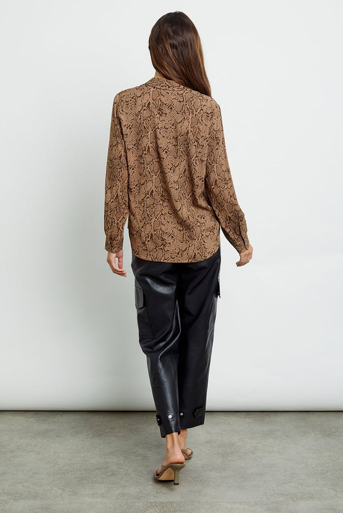 Noemi Brown Snakeskin