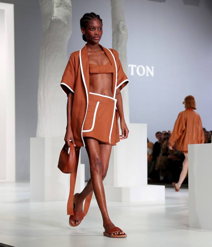 Contrast Bind Robe Brandy