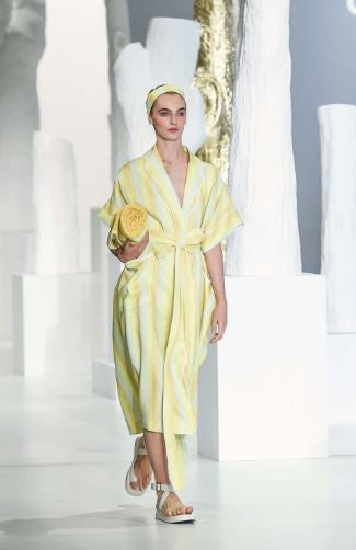 Long Stripe Robe Marigold