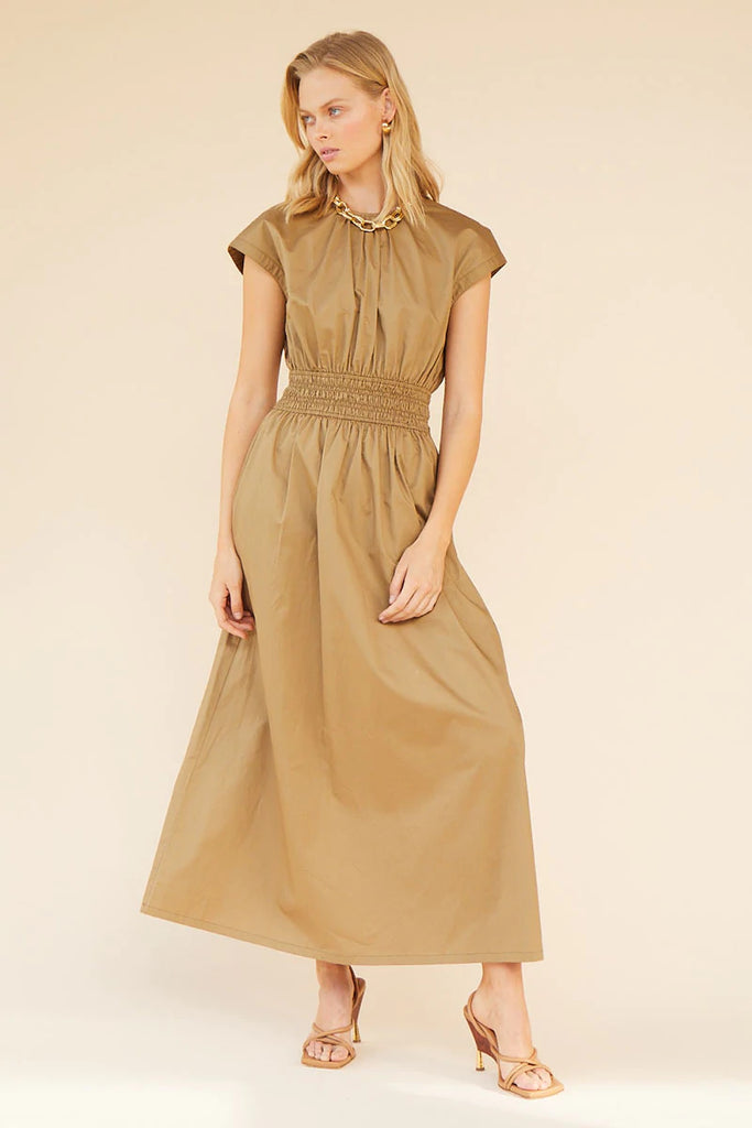 Rosanna Shirred Waist Long Dress