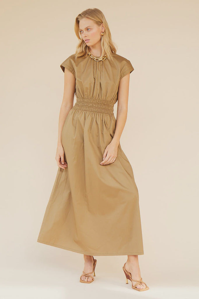 Rosanna Shirred Waist Long Dress