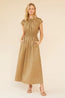 Rosanna Shirred Waist Long Dress