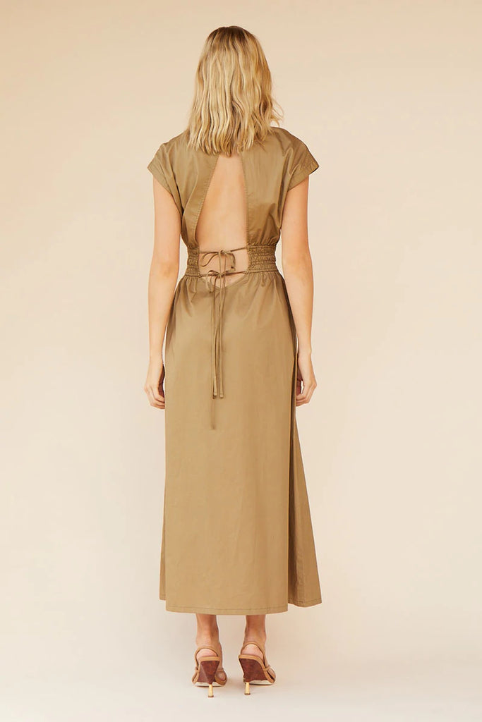 Rosanna Shirred Waist Long Dress