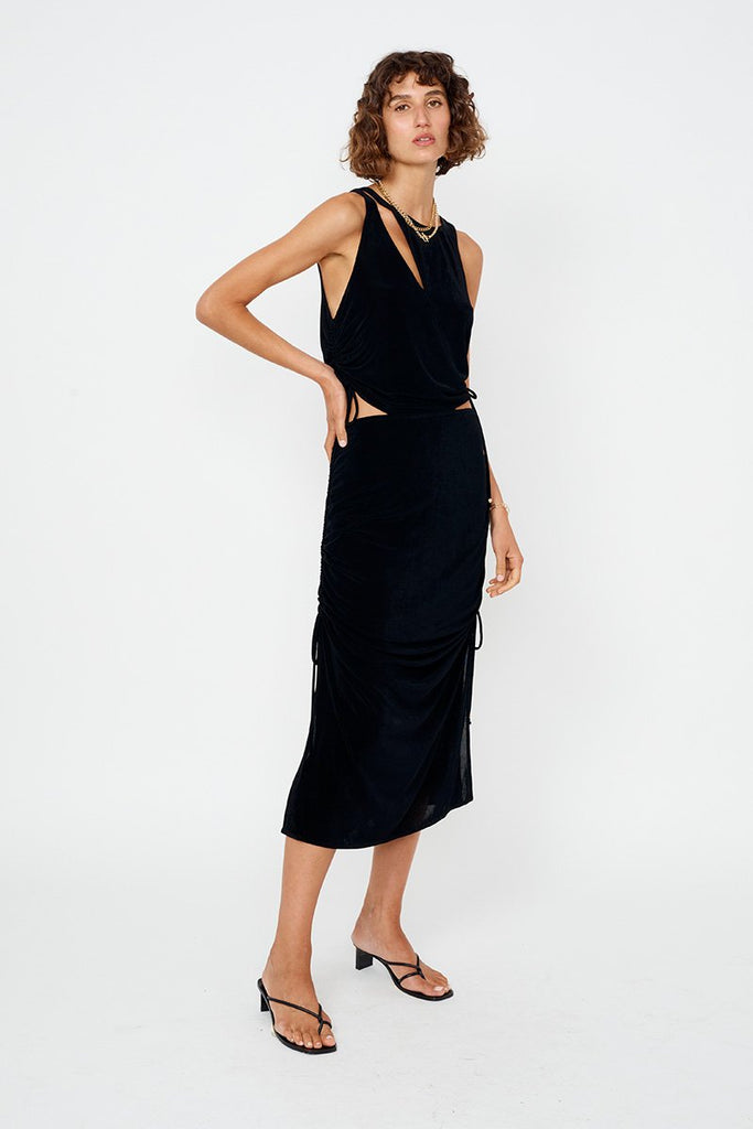 Liz Rouched Midi Tank Dress