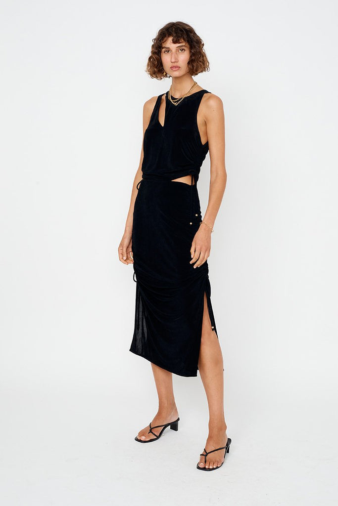Liz Rouched Midi Tank Dress