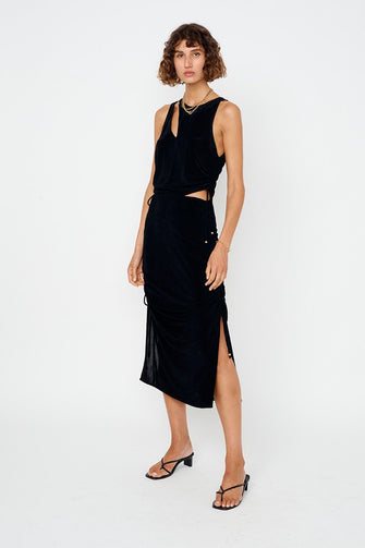 Liz Rouched Midi Tank Dress