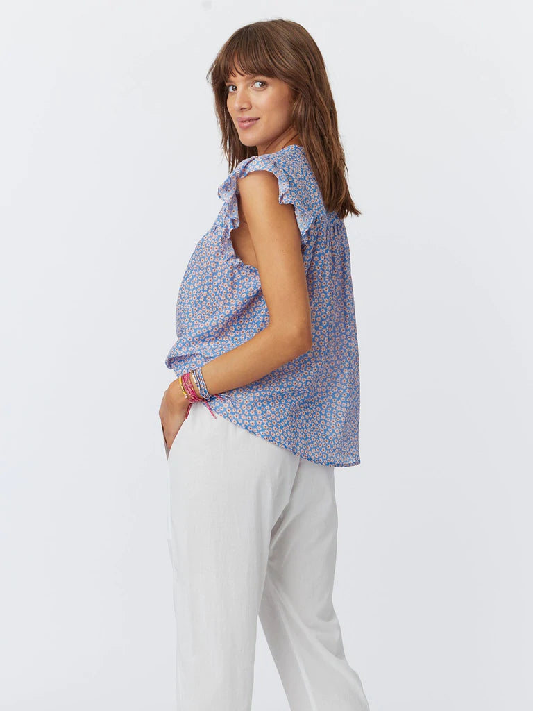 Bria Top Blu Flora